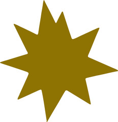 Abstract star shape vector illustration. Simple Star silhouette design elements