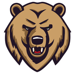sports logo bear head