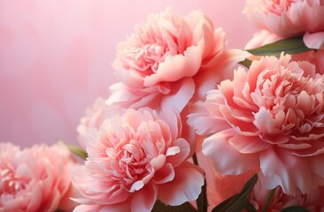 pink peonies on a pink background