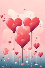 cute valentine's day poster template