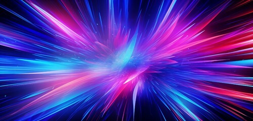 Obraz premium A dynamic digital abstract background with bursts of energetic neon colors