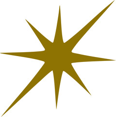 Abstract star shape vector illustration. Simple Star silhouette design elements