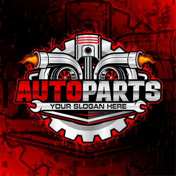 Auto repair and garage vector logo design template. Perfect logo for auto services, automobile parts shops, and any other car related businesses.