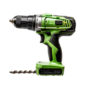 cordless drill on transparent background 