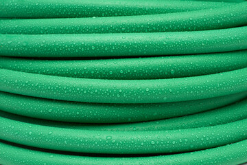 Garden hose with water drops