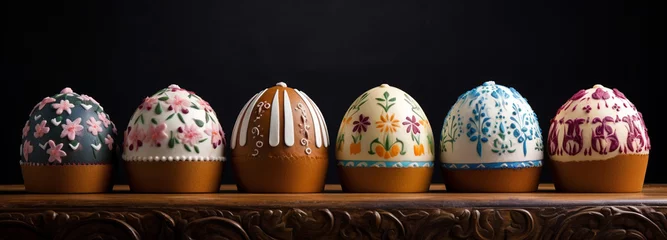 Gardinen Little Easter cakes, generative AI © Tetiana Romaniuk