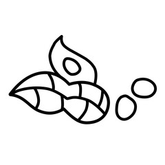 peanut line icon
