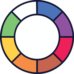 color palette circle, icon