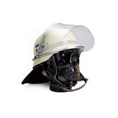 Fireman helmet isolated on white