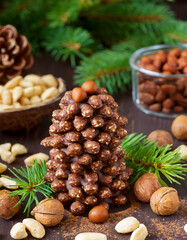 Chocolate Cereal Pine Cones - Delicious snack for Holidays Season - Christmas Sweets