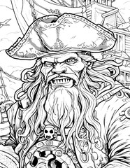 Pirate coloring page 