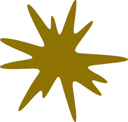 Abstract star shape vector illustration. Simple Star silhouette design elements