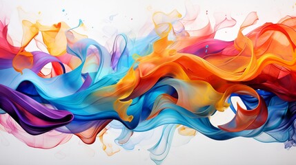 Conceptual abstraction of emotions and thoughts captured in a whirlwind of expressive strokes and a spectrum of evocative colors in a  ratio.