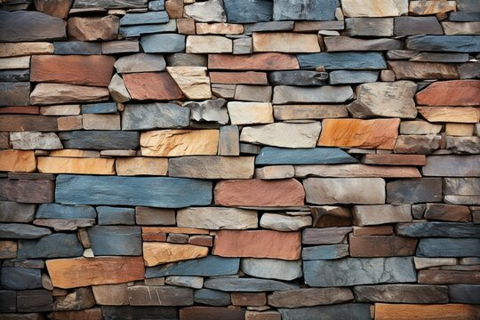 Stonework allure Colorful patterns and textures embellish the exquisite stone walls