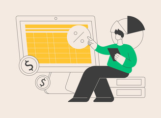 Accounting abstract concept vector illustration.