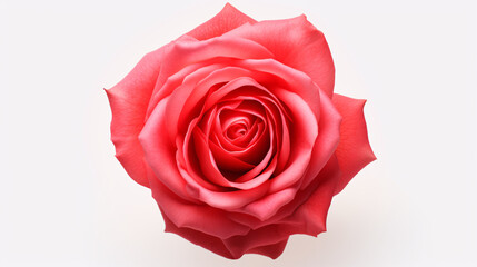 Rose isolated on white background.