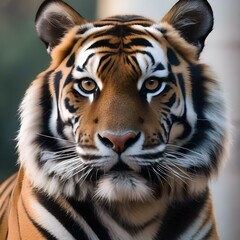 A regal tiger in majestic clothing, posing for a portrait with a dignified and powerful aura3