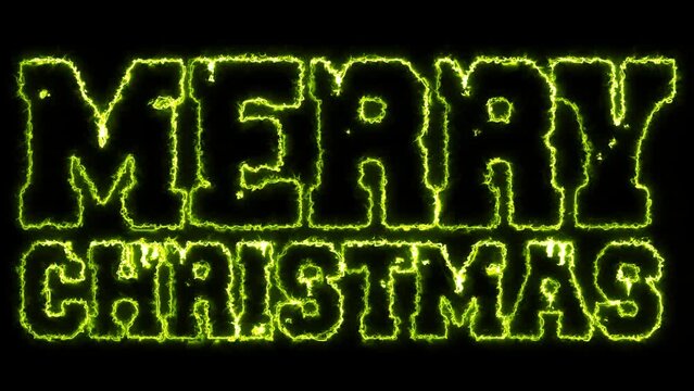 Merry Christmas animation text effect alpha channel
