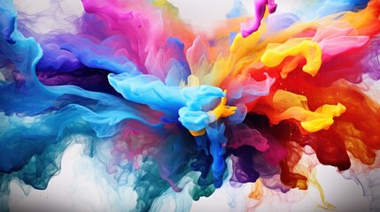Colorful Splash Background with fractal paint texture