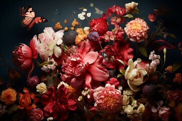Obraz na płótnie Canvas Grand Luxury floral decor elegant. Smell modern beauty. Generate AI