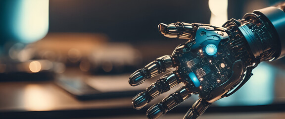 Liquid Intelligence: Futuristic Robotic Hand in a Dark Cybernetic Environment | Exploring the Evolution of AI, Technology, and Connectivity.
