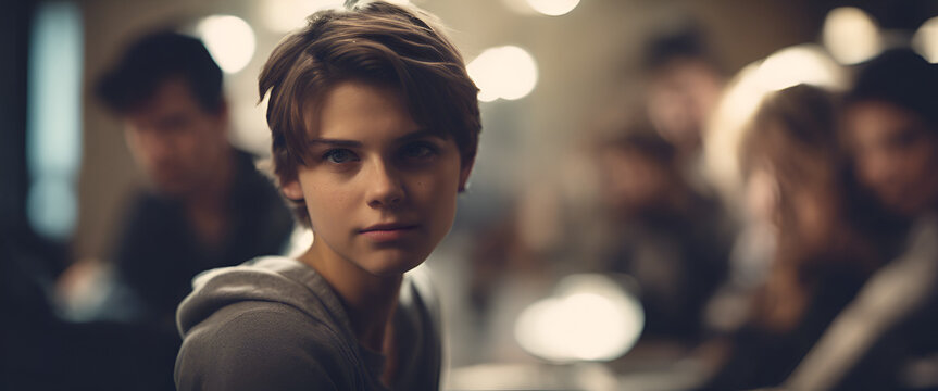 Serious Portrait: Isolated Image Of A Young Boy - Expressive Face With Copy Space, Reflecting A Range Of Emotions From Contemplation To Displeasure - Portrait Of A Boy