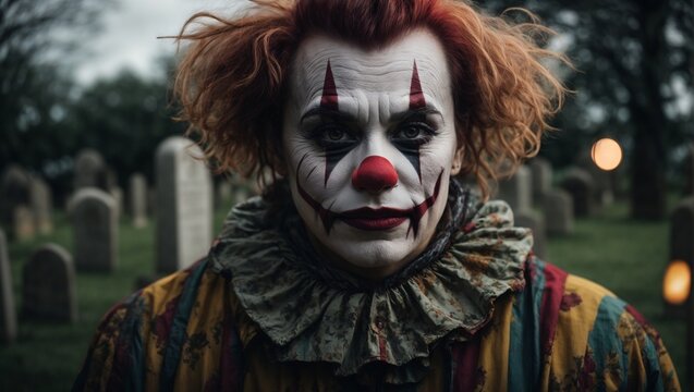 scary evil clown
