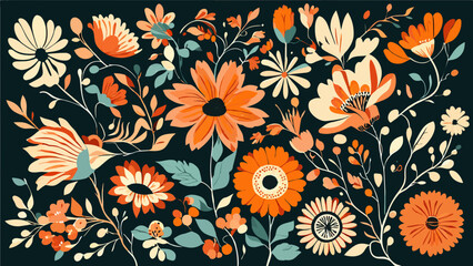 Fototapeta premium Vintage botanical prints vektor icon illustation