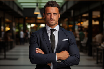 Businessman. Joyful Business Success: Radiant Entrepreneur Celebrating Achievement, handsome