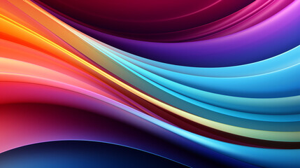 Obraz premium neon rainbow gradient, providing a colorful and psychedelic background created with Generative Ai