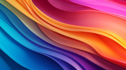 Fototapeta premium neon rainbow gradient, providing a colorful and psychedelic background created with Generative Ai