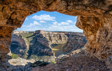 Natural Arch  at Bighorn Canyon National Recreation Area -  Devils Canyon Overlook