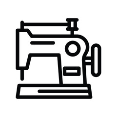 sewing machine line icon illustration vector graphic. Simple element illustration vector graphic, suitable for app, websites, and presentations isolated on white background