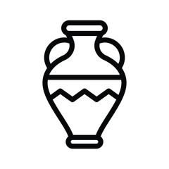 vase line icon illustration vector graphic. Simple element illustration vector graphic, suitable for app, websites, and presentations isolated on white background