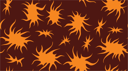 Colorful background with blots in vector. Seamless pattern with autumn leaves and flowers. Seamless Doodle with Summer Blossoms in Country. Pattern for design, web, wrapping paper, fabric.