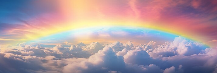 A rainbow in the clouds