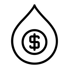 water price line icon