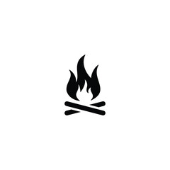 Campfire icon, campfire sign vector for web site Computer and mobile app