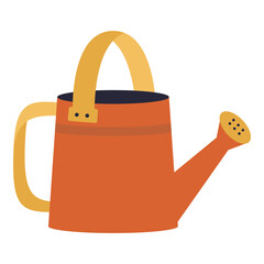 Watering can agriculture element. Vector illustration with agriculture theme and flat vector style. Editable vector element.