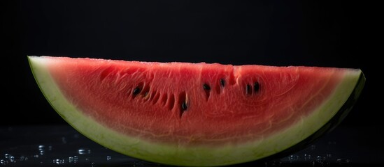 watermelon fruit on black background.