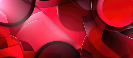 red wavy abstract composition.