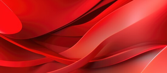 red wavy abstract composition.