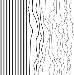 Striped texture with vertical straight and wavy lines