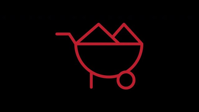 Construction Handtruck Labor Outline Icon