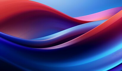 Abstract background with blue and pink wavy lines. 