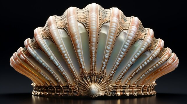 The beautiful pearl shell is like a crown