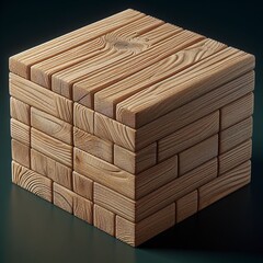 Wood blocks and 2x4 slabs - obrazy, fototapety, plakaty