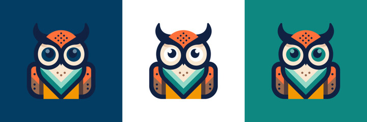 owl shield logo design vector illustration, Owl Logo icon shield wing creative Modern Design, Owl and shield Logo Template