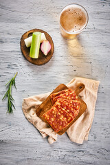 delicious cheese yukpo snacks and beer