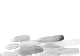白背景にモノクロの水彩背景イラスト素材